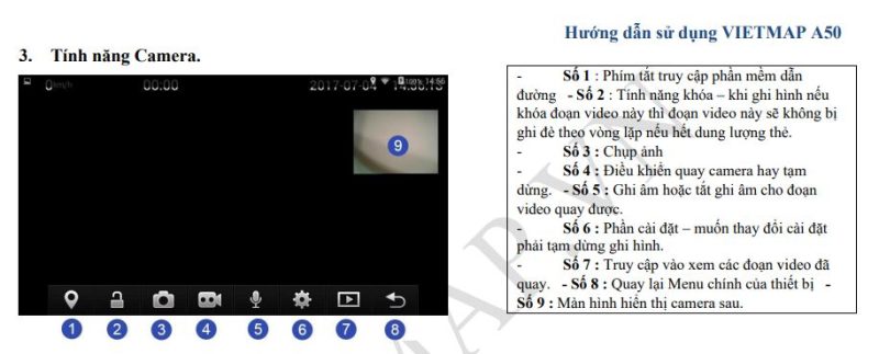 hướng dẫn sử dụng camera hành trình dẫn dường vietmap a50